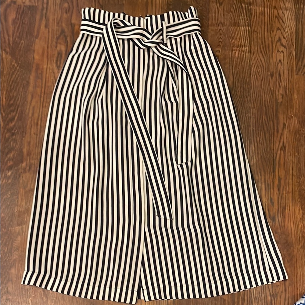 Striped Black and White Women's Skirt